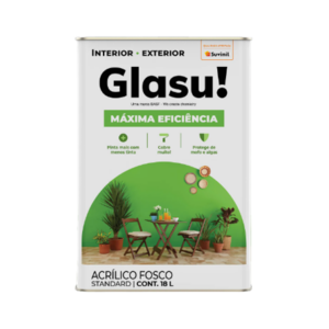 ACRILICO FOSCO MAXIMA EFICIENCIA BRANCO 18L GLASU!