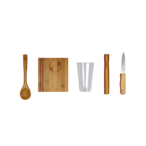 CONJUNTO CAIPIRINHA 5 PCS BAMBOO MOR