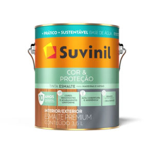 ESMALTE SECA RAPIDO BRANCO ACETINADO 3,6LT SUVINIL