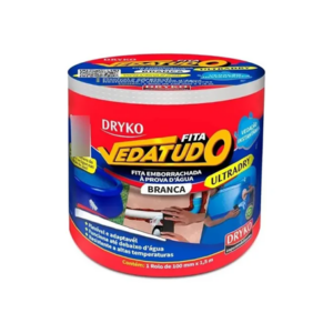 FITA MULTIUSO EMBORRACHADA 10CM BRANCA VEDATUDO