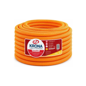 MANGUEIRA CORRUGADA 3/4" LARANJA REFORCADA KRONA