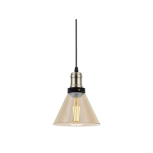 PENDENTE BLUMENAU VINTAGE AMBAR CONE 182MM 1XE27
