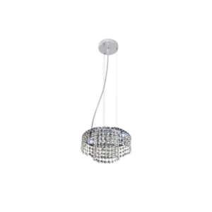 PENDENTE MILANO LLUM CRISTAL REDONDO FUME  4L G9