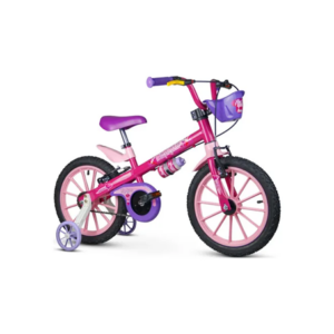 BICICLETA ARO 16 TOP GIRLS ROSA C/CESTA